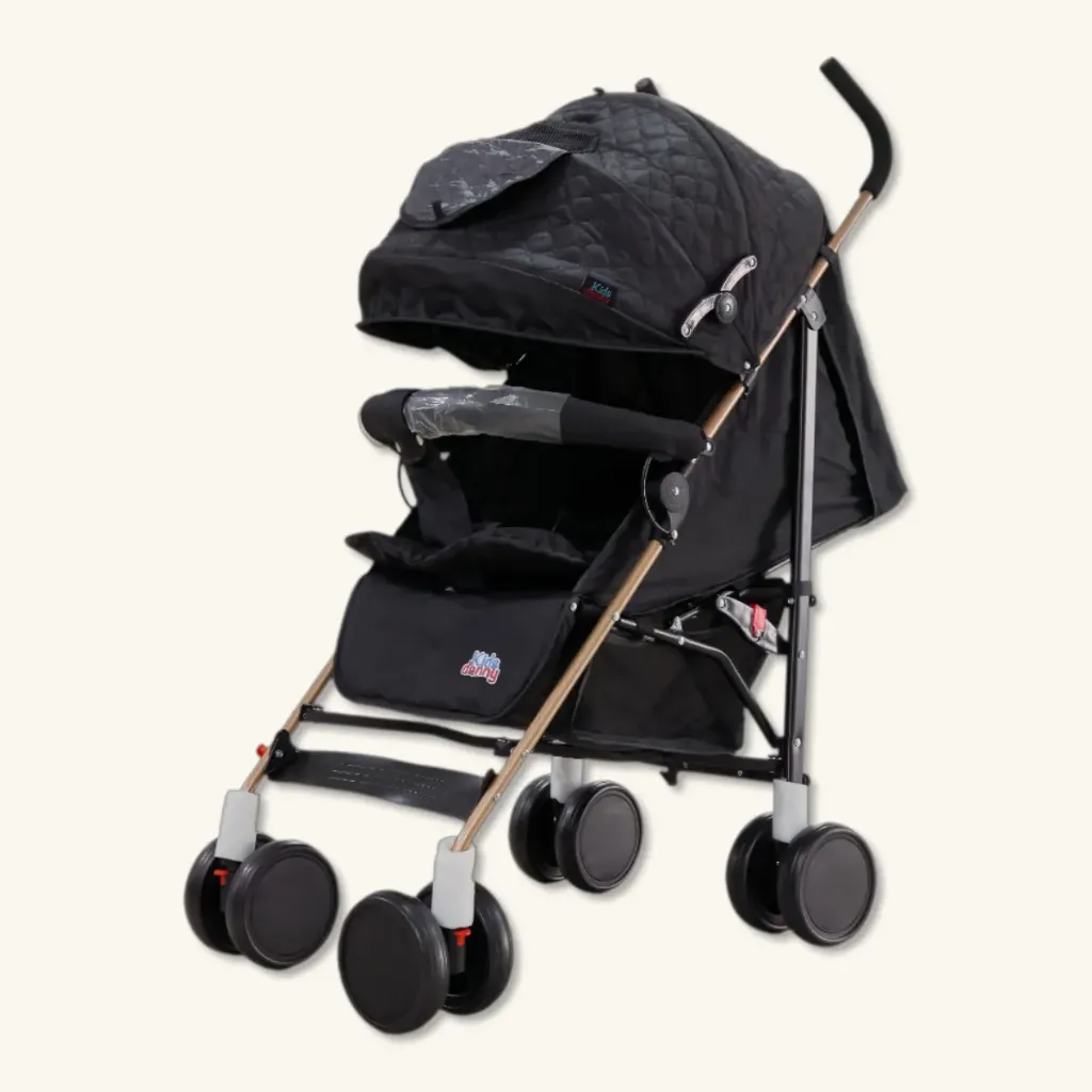 Coche Bastón Diamond Edition Reclinable para Recién Nacido (Negro)