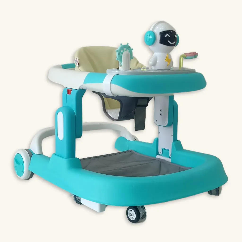 Andador Evolutivo 2 en 1 'Robotin' con Ruedas Ajustables (Turquesa)