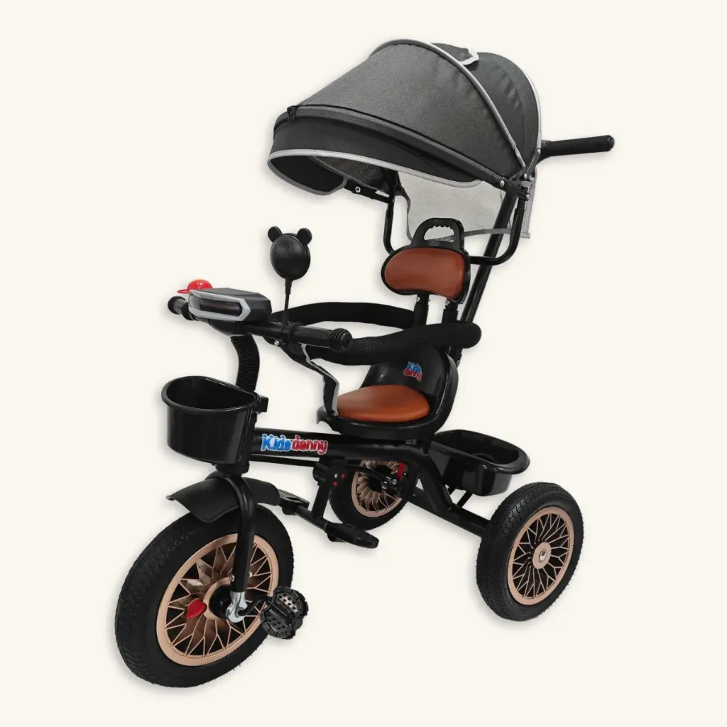 Triciclo Evolutivo 'Alpha' 3-en-1 con Asiento Reversible (Negro)